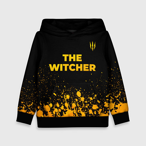 Детская толстовка The Witcher - gold gradient посередине / 3D-Черный – фото 1