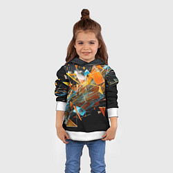 Толстовка-худи детская Взрыв и мелкие осколки, цвет: 3D-белый — фото 2