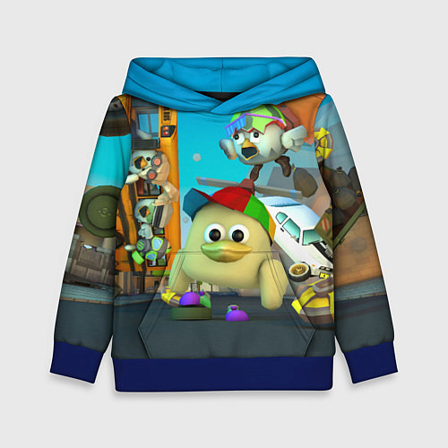 Детская толстовка Маленький Мальчик Чикен Ган / 3D-Синий – фото 1