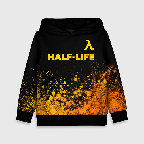 Детская толстовка Half-Life - gold gradient посередине / 3D-Черный – фото 1