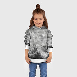 Толстовка-худи детская Абстракция - gray mood, цвет: 3D-белый — фото 2