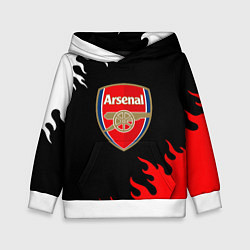 Толстовка-худи детская Arsenal fc flame, цвет: 3D-белый