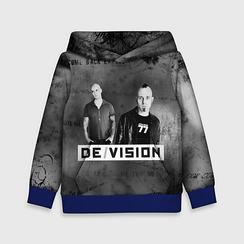 Детская толстовка Devision - a band from germany / 3D-Синий – фото 1