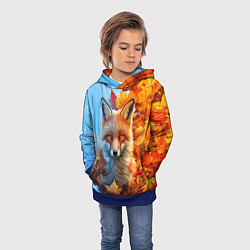 Толстовка-худи детская Лиса осень-зима, цвет: 3D-синий — фото 2