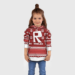 Толстовка-худи детская Roblox christmas sweater, цвет: 3D-белый — фото 2