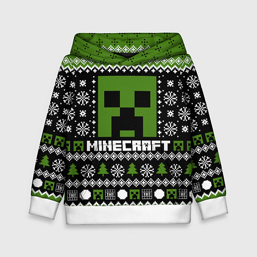 Детская толстовка Minecraft christmas sweater / 3D-Белый – фото 1