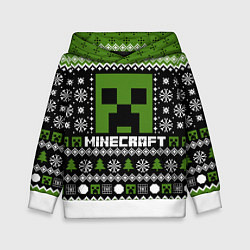 Толстовка-худи детская Minecraft christmas sweater, цвет: 3D-белый