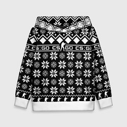 Толстовка-худи детская CS GO christmas sweater, цвет: 3D-белый