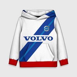 Толстовка-худи детская Volvo - white and blue, цвет: 3D-красный