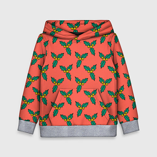 Детская толстовка Ягоды остролиста / 3D-Меланж – фото 1