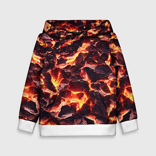 Детская толстовка Бурлящая лава / 3D-Белый – фото 1