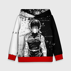 Толстовка-худи детская Маки Зенин из Jujutsu kaisen, цвет: 3D-красный
