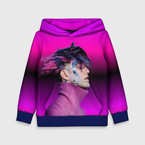 Детская толстовка Lil Peep фиолетовый лук / 3D-Синий – фото 1