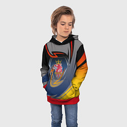 Толстовка-худи детская Scania логотип, цвет: 3D-красный — фото 2