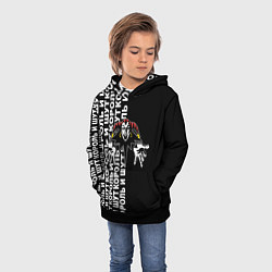 Толстовка-худи детская Король и шут - русская рок группа, цвет: 3D-черный — фото 2