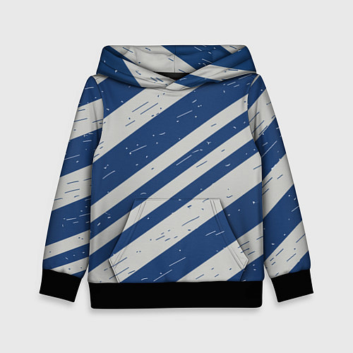 Детская толстовка Сине-белый шик / 3D-Черный – фото 1