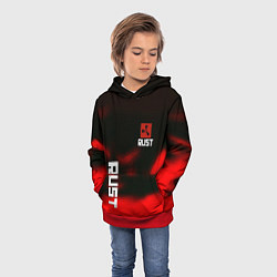 Толстовка-худи детская Rust the game colors, цвет: 3D-красный — фото 2