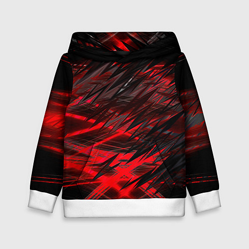 Детская толстовка Черно красные текстуры / 3D-Белый – фото 1