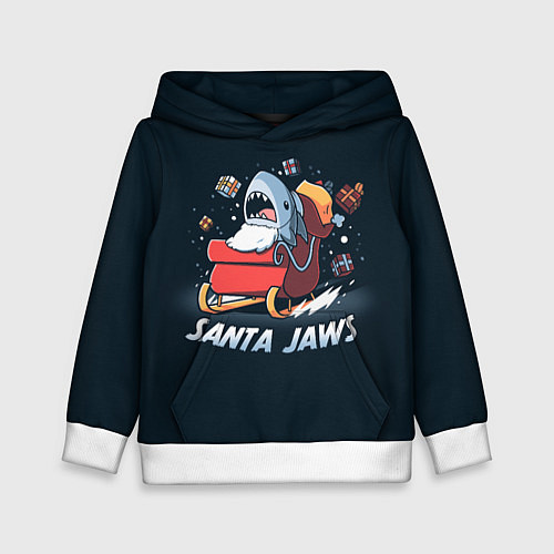 Детская толстовка Santa Jaws / 3D-Белый – фото 1