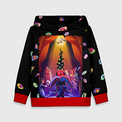Толстовка-худи детская Pomni looking for exit the Amazing Digital Circus, цвет: 3D-красный