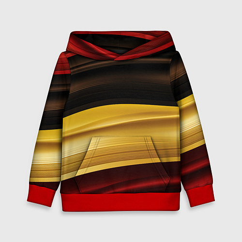 Детская толстовка Черный красный желтый цвет абстракции / 3D-Красный – фото 1