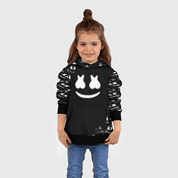 Толстовка-худи детская Marshmello black collection, цвет: 3D-черный — фото 2