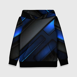 Толстовка-худи детская Абстрактный синий фон, цвет: 3D-черный