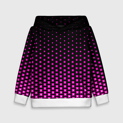 Детская толстовка Розовые квадраты / 3D-Белый – фото 1