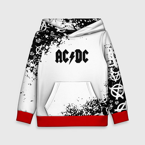 Детская толстовка AC DC anarchy rock / 3D-Красный – фото 1