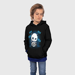 Толстовка-худи детская Panda gamer, цвет: 3D-синий — фото 2