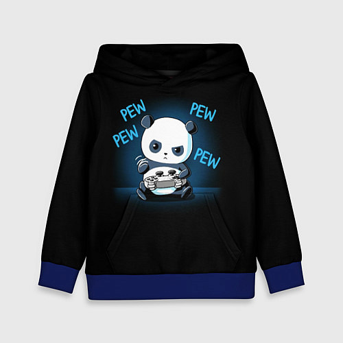Детская толстовка Panda gamer / 3D-Синий – фото 1