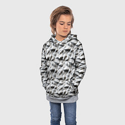 Толстовка-худи детская Камни, цвет: 3D-меланж — фото 2