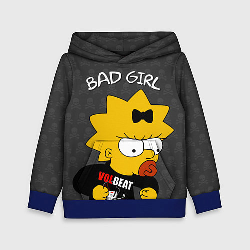 Детская толстовка Bad girl Мэгги / 3D-Синий – фото 1