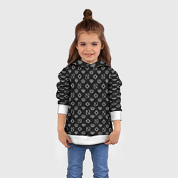 Толстовка-худи детская Sessanta Nove pattern, цвет: 3D-белый — фото 2