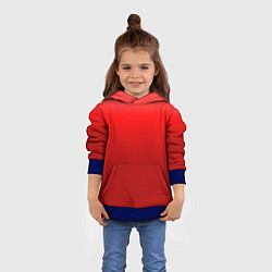 Толстовка-худи детская Кроваво-красный градиент, цвет: 3D-синий — фото 2