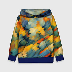 Детская толстовка Жёлтые и синие мазки