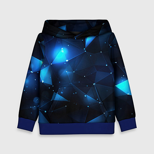 Детская толстовка Синяя геометрическая абстракция / 3D-Синий – фото 1