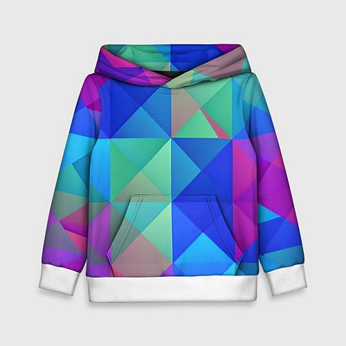 Детская толстовка Разноцветные фигуры / 3D-Белый – фото 1