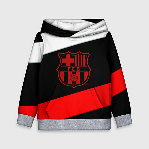 Детская толстовка Barcelona stripes sport / 3D-Меланж – фото 1
