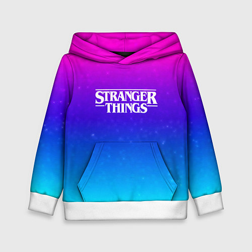 Детская толстовка Stranger Things gradient colors / 3D-Белый – фото 1