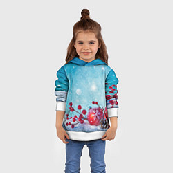 Толстовка-худи детская Сhristmas toys, цвет: 3D-белый — фото 2