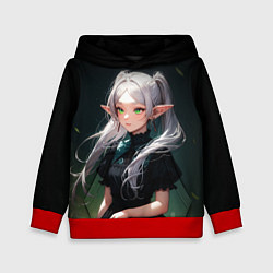 Толстовка-худи детская Фриерен во тьме, цвет: 3D-красный