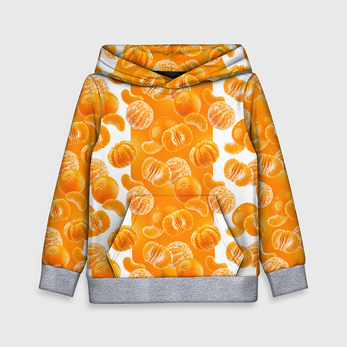 Детская толстовка Мандарины / 3D-Меланж – фото 1