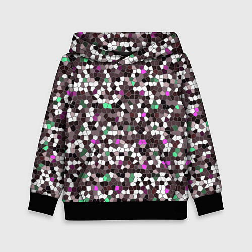 Детская толстовка Мозаика бордо / 3D-Черный – фото 1