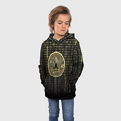 Толстовка-худи детская Eos крипта, цвет: 3D-черный — фото 2
