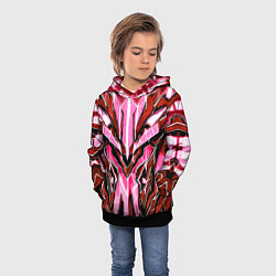 Толстовка-худи детская Розовый кибер доспех, цвет: 3D-черный — фото 2