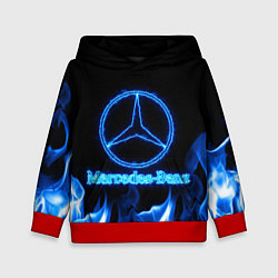 Детская толстовка Mercedes-benz blue neon
