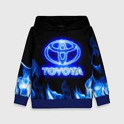 Толстовка-худи детская Toyota neon fire, цвет: 3D-синий