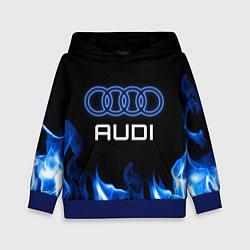 Толстовка-худи детская Audi neon art, цвет: 3D-синий