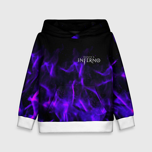 Детская толстовка Dantes Inferno flame neon / 3D-Белый – фото 1